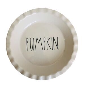 Rae Dunn“PUMPKIN” Pie Plate Fluted Baking Dish - AUTHENTIC